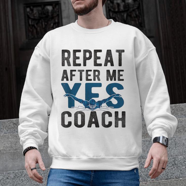 Repeat Yes Swim Coach Swimming Coach Men Graphic Sweatshirt
