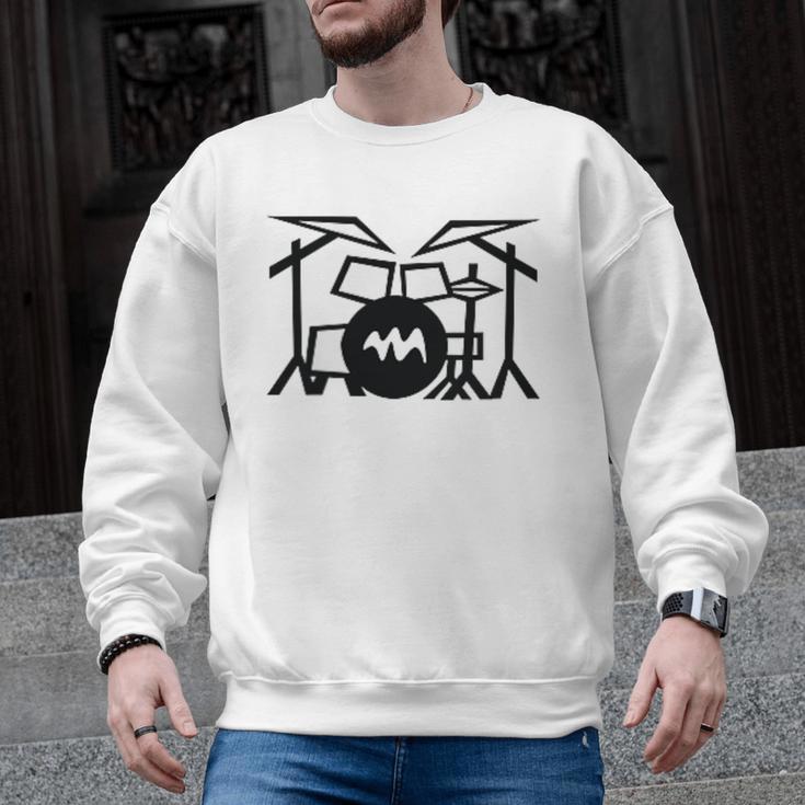 Retro Drum Kit Raglan Baseball Tee Men Graphic Sweatshirt
