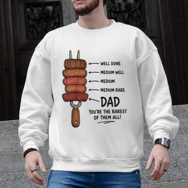 Steak BBQ Dad You'Re The Rarest Of Them All Fathers Day Raglan Baseball Tee Men Graphic Sweatshirt