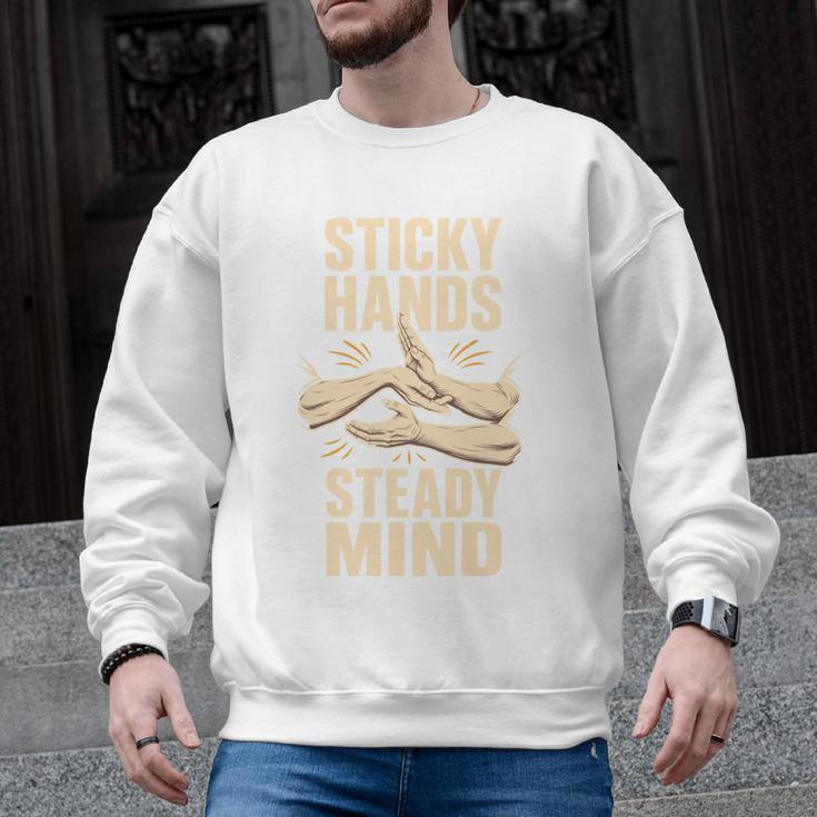 Sticky Hands Steady Mind Muay Thai Boxing Men Graphic Sweatshirt