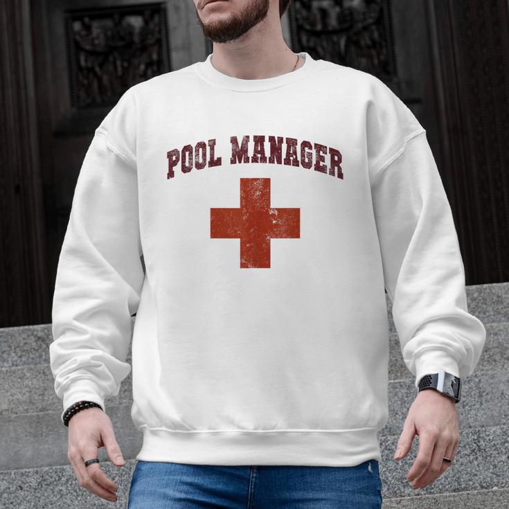 Swimming Pool Manager Beach Vacay Lifeguards Swim Cruise Men Graphic Sweatshirt