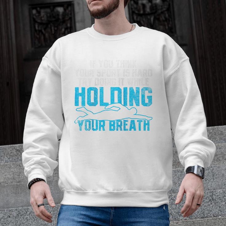 Swimming Swimmer Raglan Baseball Tee Men Graphic Sweatshirt