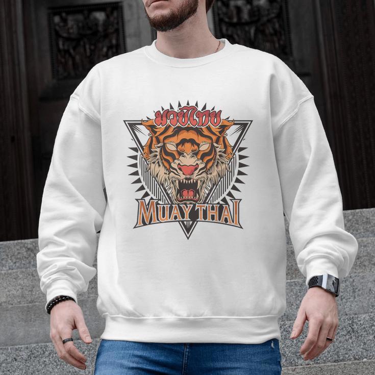 Tigar Muay Thai MMA Vintage Kickboxing Training Men Graphic Sweatshirt