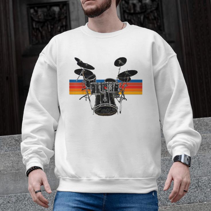 Vintage Drum Kit Drummer Rock Band Drums Men Graphic Sweatshirt, trending gift