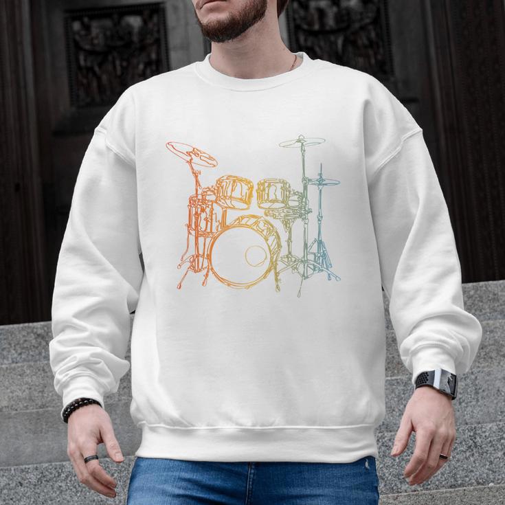 Vintage Drummer Drum Kit Men Graphic Sweatshirt