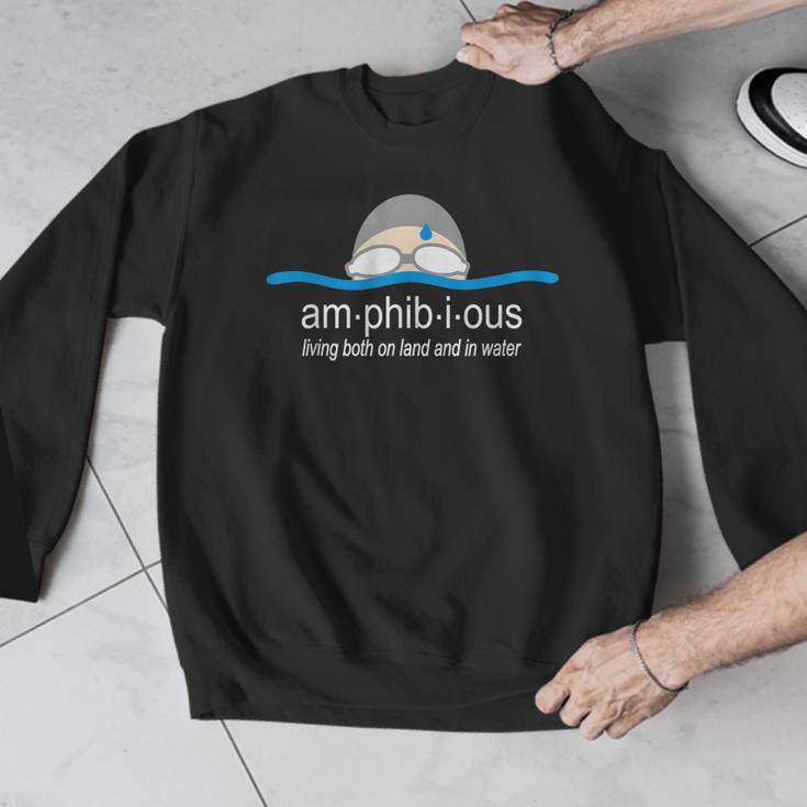 Amphibious Swimming Men Graphic Sweatshirt Amphibious Swimming Men Graphic Sweatshirt