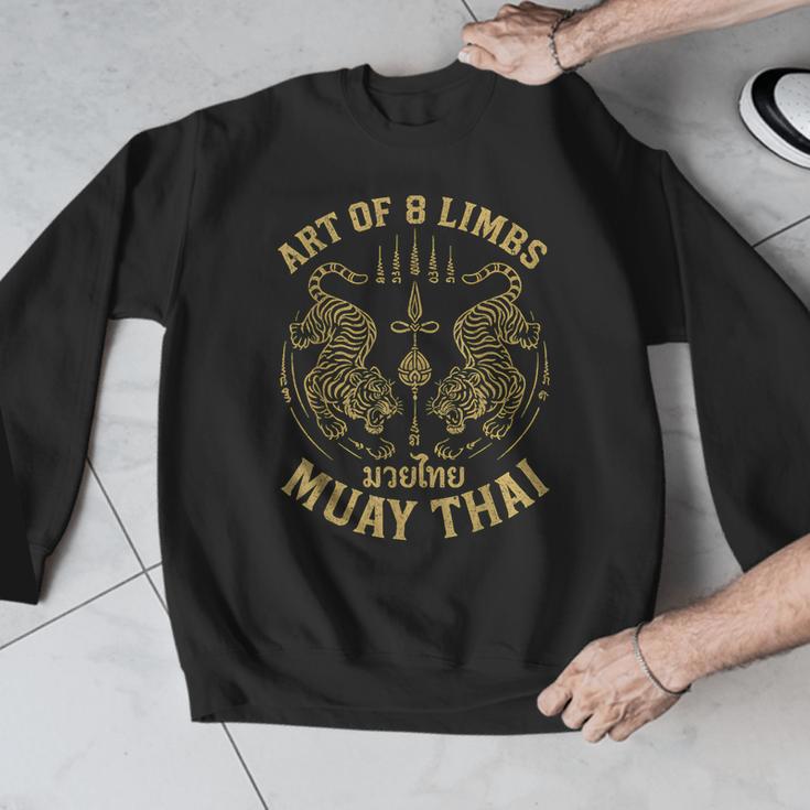 Art Of 8 Limbs MMA Tiger Muay Thai Fighter Muay Thai Men Graphic Sweatshirt