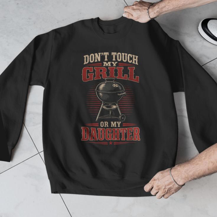 BBQ Dad Don't Touch My Grill Or My Daughter Men Graphic Sweatshirt