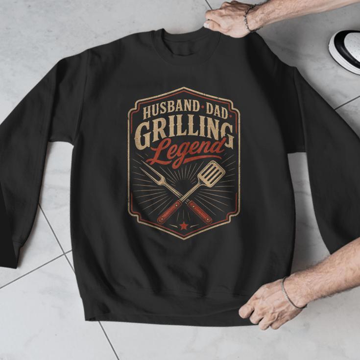 BBQ Dad Husband Dad Grilling Legend Men Graphic Sweatshirt BBQ Dad Husband Dad Grilling Legend Men Graphic Sweatshirt