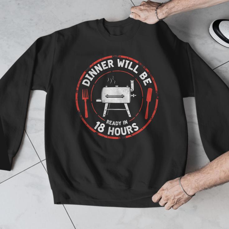 Bbq Dad Meat Smoker Dinner Will Be Ready In 18 Hours Men Graphic Sweatshirt Bbq Dad Meat Smoker Dinner Will Be Ready In 18 Hours Men Graphic Sweatshirt
