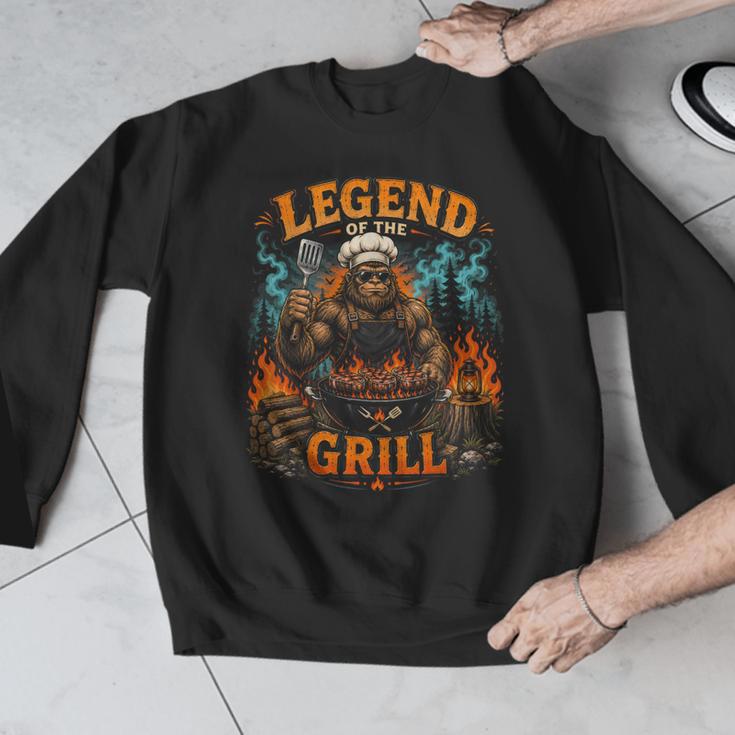 Bigfoot Legend Of The Grill BBQ Dad Father Day 2026 Men Graphic Sweatshirt