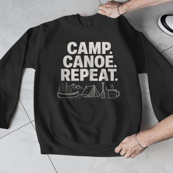 Camp Canoe Repeat Outdoor Adventure Men Graphic Sweatshirt