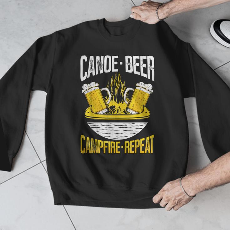 Canoe Beer Campfire Repeat Kayak Canoe Men Graphic Sweatshirt