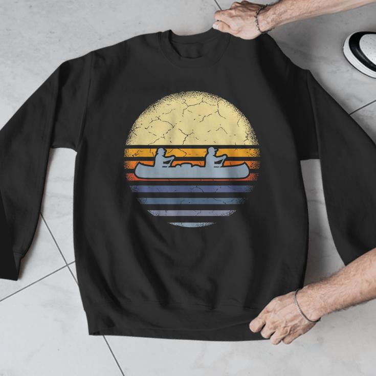Canoe Canoeing Vintage Sunset Men Graphic Sweatshirt Canoe Canoeing Vintage Sunset Men Graphic Sweatshirt