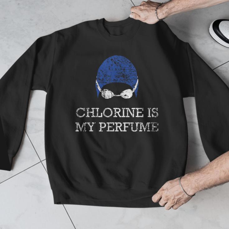 Chlorine Is My Perfume Shirt Swim Swimming Men Graphic Sweatshirt