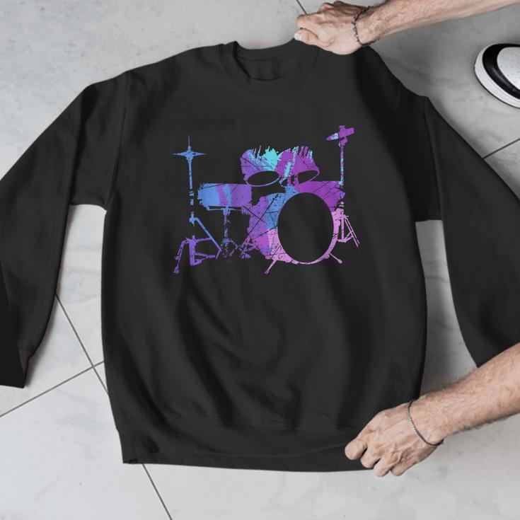 Cool Drum Kit Percussion Vintage Retro Drummer Costume Men Graphic Sweatshirt Cool Drum Kit Percussion Vintage Retro Drummer Costume Men Graphic Sweatshirt