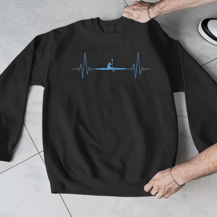 Cool Kayaking Heartbeat Canoe Boating Kayaks Outdoor Sport Men Graphic Sweatshirt