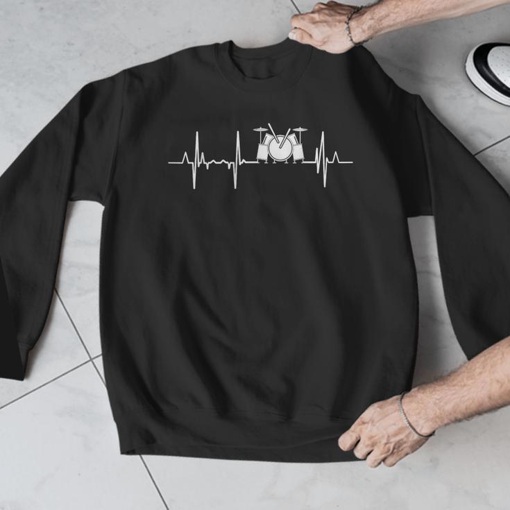 Drum Kit Cardiogram Drum Musician ECG Men Graphic Sweatshirt Drum Kit Cardiogram Drum Musician ECG Men Graphic Sweatshirt
