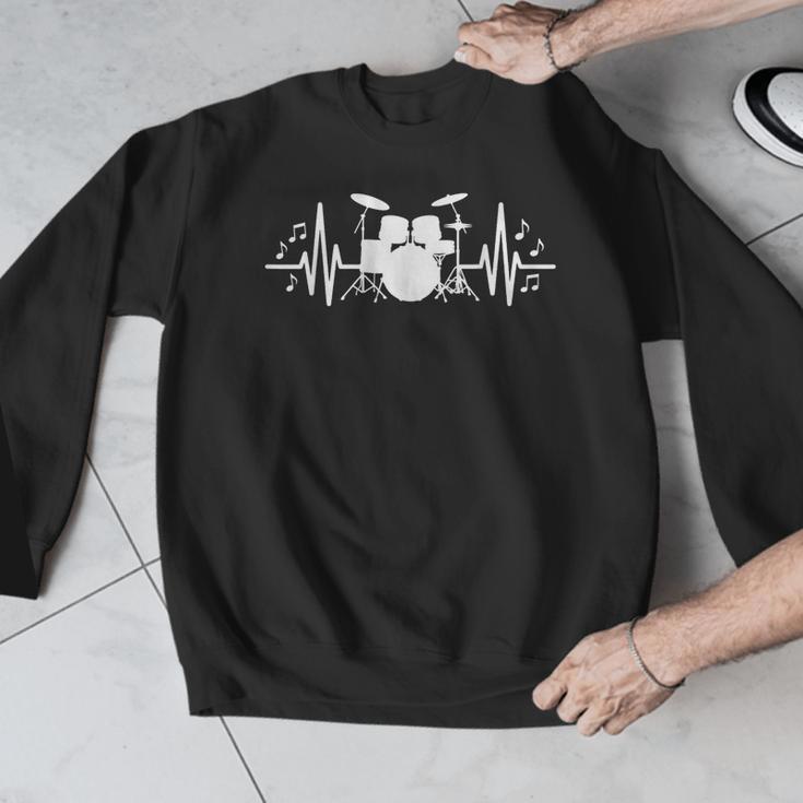 Drum Kit Heartbeat Drummer Music Lover EKG Pulse Set Note Men Graphic Sweatshirt Drum Kit Heartbeat Drummer Music Lover EKG Pulse Set Note Men Graphic Sweatshirt