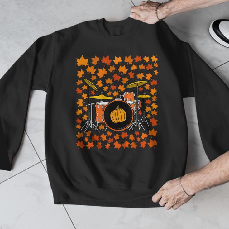 Drum Kit With Leaves Fall Drummer Autumn Musician Men Graphic Sweatshirt Drum Kit With Leaves Fall Drummer Autumn Musician Men Graphic Sweatshirt