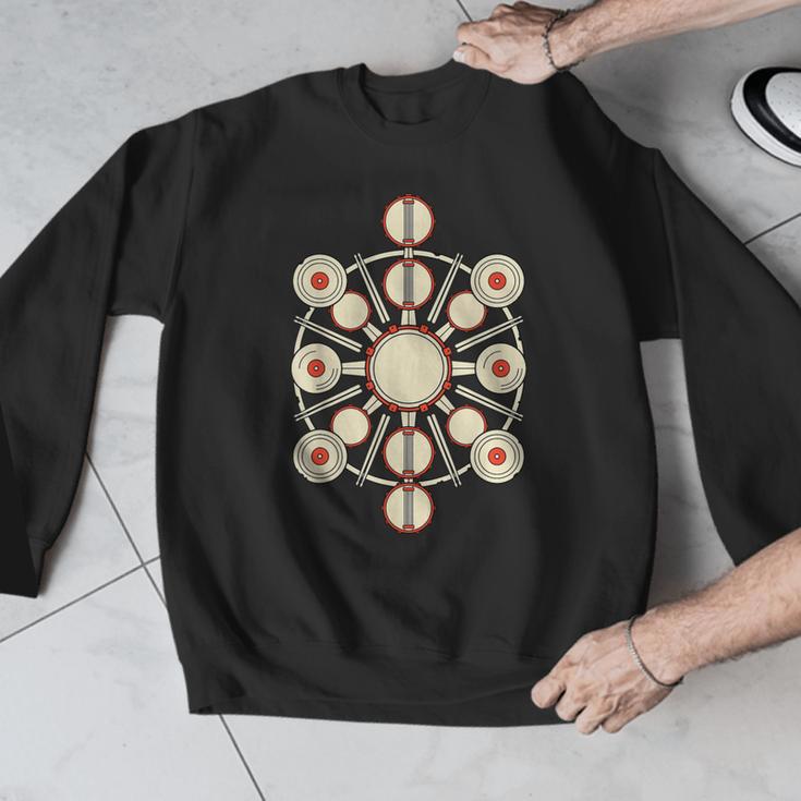 Drummer Drum Kit Mandala Percussionist Music Lover Men Graphic Sweatshirt Drummer Drum Kit Mandala Percussionist Music Lover Men Graphic Sweatshirt