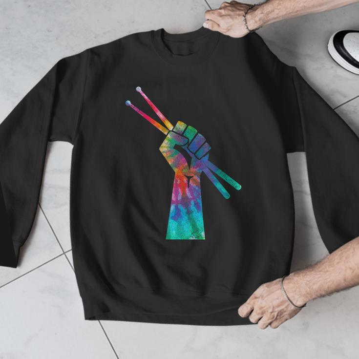 Drummer Drum Kit Tie Dye Hippie Drummer Men Graphic Sweatshirt Drummer Drum Kit Tie Dye Hippie Drummer Men Graphic Sweatshirt