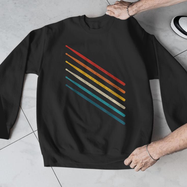 Drummer Drum Kit Vintage Retro Drummer Men Graphic Sweatshirt