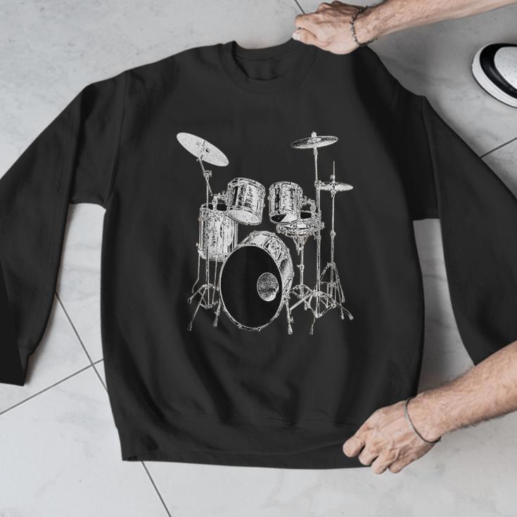 Drums Drum Kit Music Men Graphic Sweatshirt Drums Drum Kit Music Men Graphic Sweatshirt