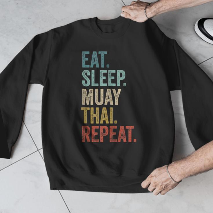 Eat Sleep Muay Thai Repeat Thai Boxing Men Graphic Sweatshirt Eat Sleep Muay Thai Repeat Thai Boxing Men Graphic Sweatshirt