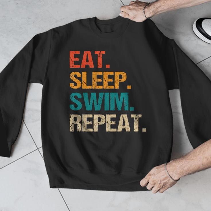 Eat Sleep Swim Repeat Pool Swimmer Water Polo Swimming Men Graphic Sweatshirt Eat Sleep Swim Repeat Pool Swimmer Water Polo Swimming Men Graphic Sweatshirt