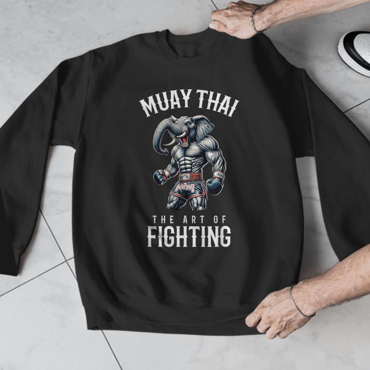 Elephant Muay Thai Kickboxing And Elephant Thai Boxing Men Graphic Sweatshirt Elephant Muay Thai Kickboxing And Elephant Thai Boxing Men Graphic Sweatshirt