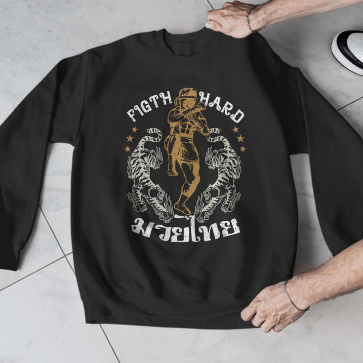 Fight Hard Traditional Fighter Muay Thai Men Graphic Sweatshirt Fight Hard Traditional Fighter Muay Thai Men Graphic Sweatshirt