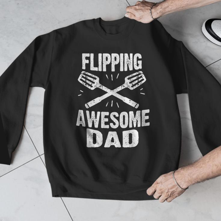 Flipping Awesome BBQ Dad Shirt Grilling Father's Day Men Graphic Sweatshirt Flipping Awesome BBQ Dad Shirt Grilling Father's Day Men Graphic Sweatshirt