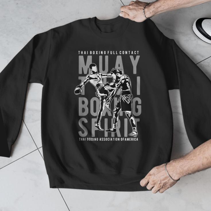 Full Contact Thai Boxing Association Of America Muay Thai Men Graphic Sweatshirt Full Contact Thai Boxing Association Of America Muay Thai Men Graphic Sweatshirt