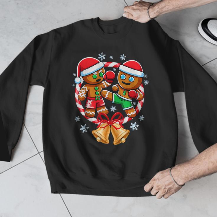 Gingerbread Cookies Christmas Fighting Muay Thai Men Graphic Sweatshirt