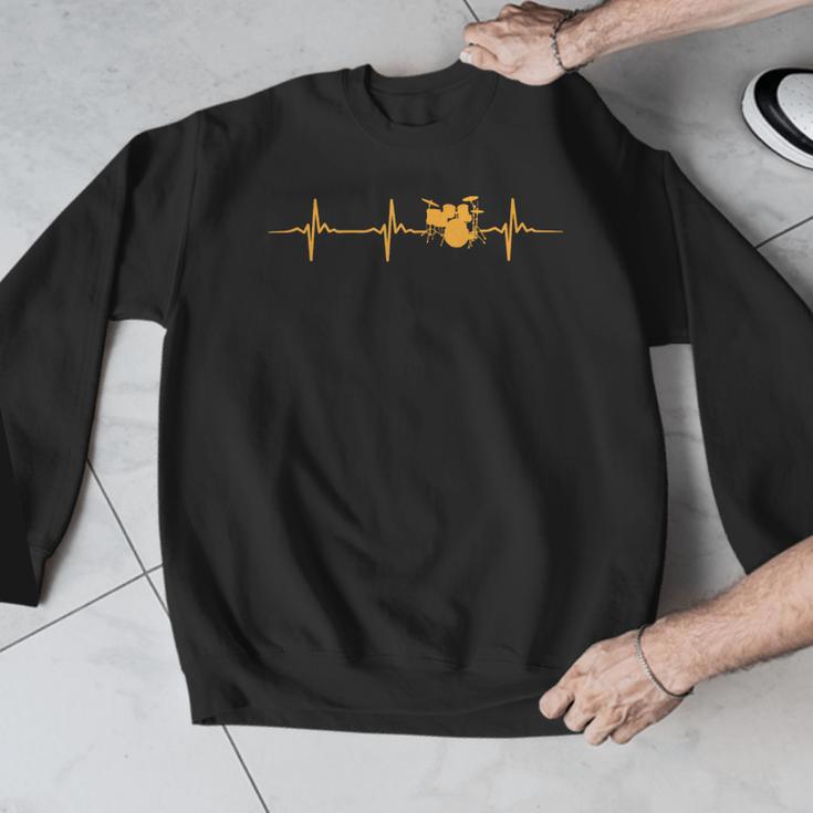 Great Drum Kit Heartbeat Drummer Men Graphic Sweatshirt Great Drum Kit Heartbeat Drummer Men Graphic Sweatshirt