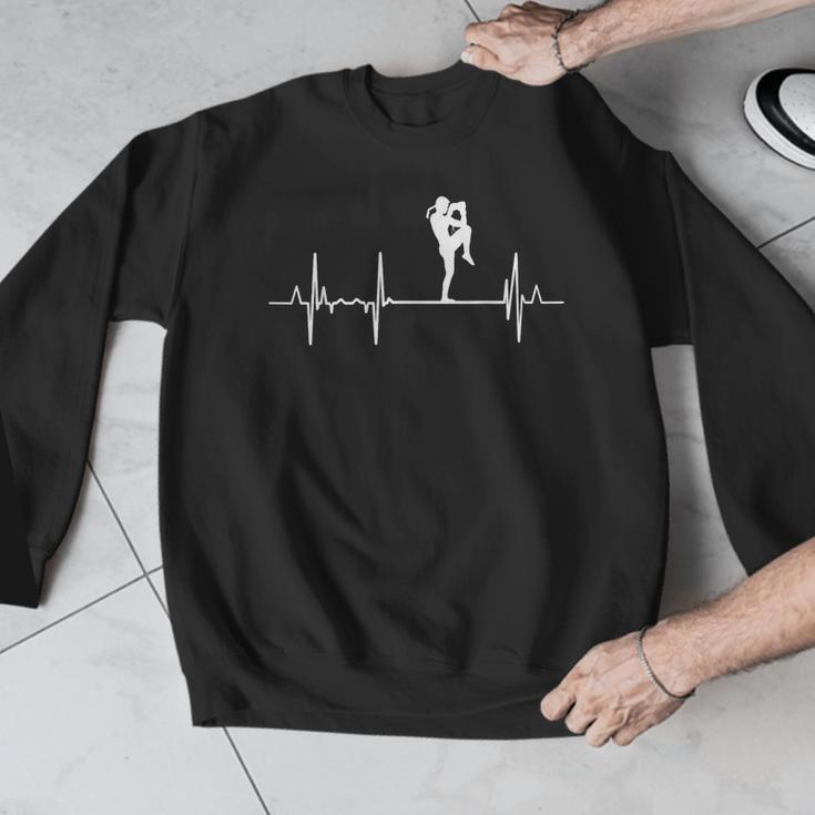 My Heart Beats For Muay Thai Martial Artist Men Graphic Sweatshirt My Heart Beats For Muay Thai Martial Artist Men Graphic Sweatshirt