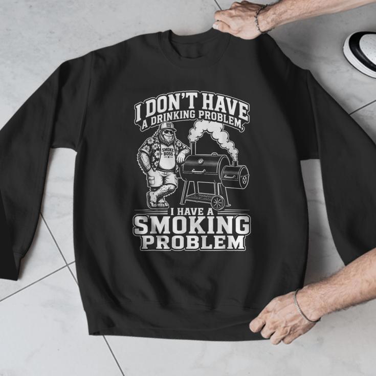 I'm Just A Drinker With A Smoking Problem Grilling BBQ Dad Men Graphic Sweatshirt