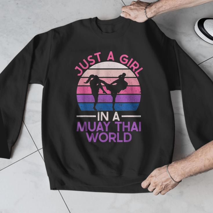 Just A Girl In A Muay Thai World Muay Thai Boxing Men Graphic Sweatshirt Just A Girl In A Muay Thai World Muay Thai Boxing Men Graphic Sweatshirt