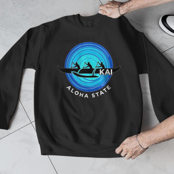 Kai Outrigger Canoe Hawaii Aloha State Paddling Retro Men Graphic Sweatshirt Kai Outrigger Canoe Hawaii Aloha State Paddling Retro Men Graphic Sweatshirt