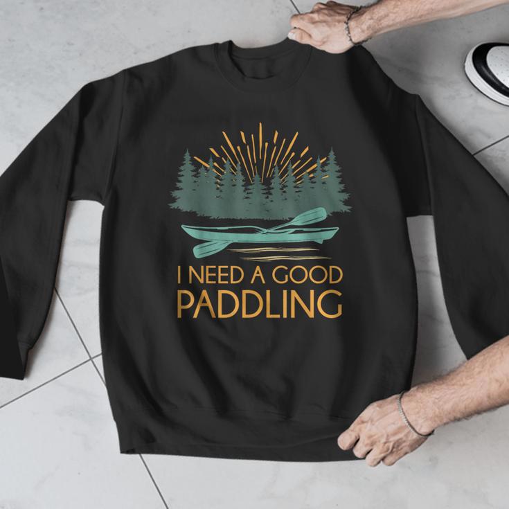 Kayaking Outdoor Water Sports Canoeing Paddle Kayak Men Graphic Sweatshirt