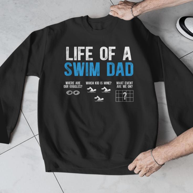Life Of A Swim Dad Of A Swimmer Dad Swimming Father Men Graphic Sweatshirt