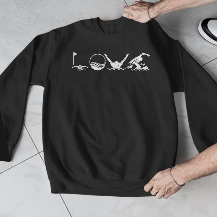 LOVE Swimming Practice Freestyle BreaststrokeShirt Men Graphic Sweatshirt