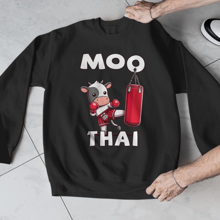 Moo Thai Muay Thai Thai Boxing For Kids Muay Thai Cow Men Graphic Sweatshirt Moo Thai Muay Thai Thai Boxing For Kids Muay Thai Cow Men Graphic Sweatshirt