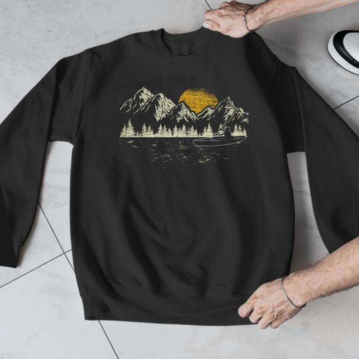 Mountain Kayaking Nature Water Sports Kayaker Canoeing Kayak Men Graphic Sweatshirt