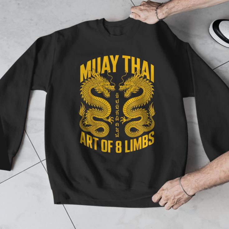 Muay Thai Dragons Thai Boxing Fighter Men Graphic Sweatshirt