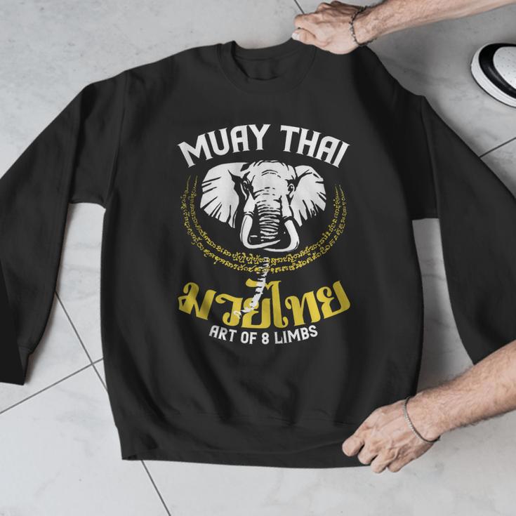 Muay Thai Elephant Martial Arts Thai Boxing Coach Lover Men Graphic Sweatshirt