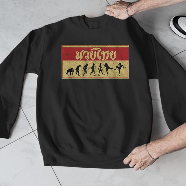 Muay Thai Fighter Evolution MMA Men Graphic Sweatshirt Muay Thai Fighter Evolution MMA Men Graphic Sweatshirt