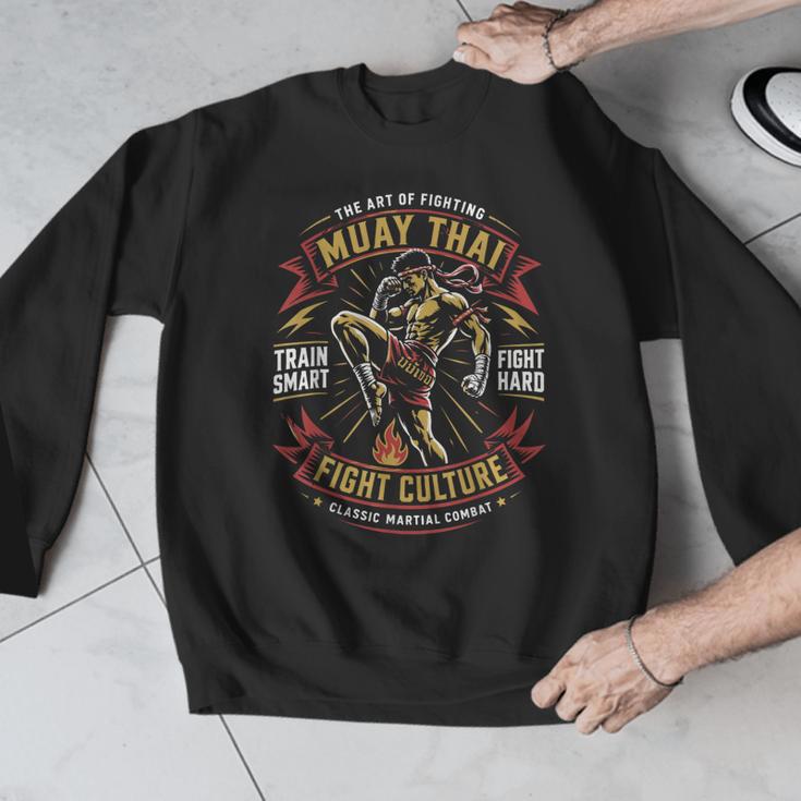 Muay Thai Fighter Training Thai Boxing Coach Men Graphic Sweatshirt