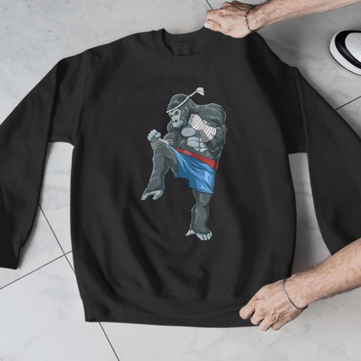 Muay Thai Gorilla Thai Boxing Men Graphic Sweatshirt